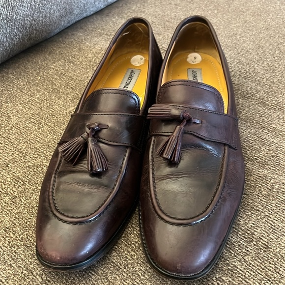 Johnston Murphy Signature Series Brown Leather Tassel Loafers Size 9 - Picture 2 of 13
